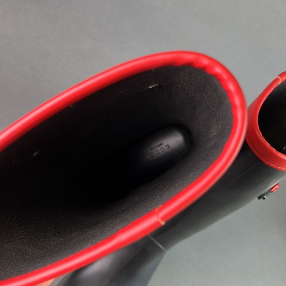 Gucci horsebit black and red rain boots. Size 37. - Picture 8 of 13